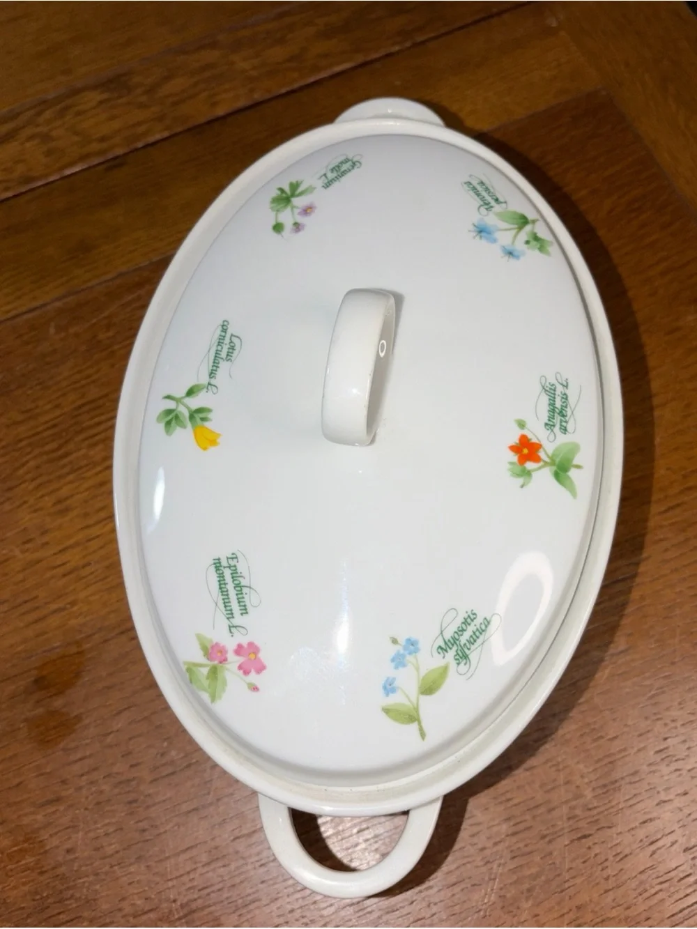 Anchor Hocking Ovenware Casserole Dish W/Lid 2 Qt Floret Pattern Vintage-Japan